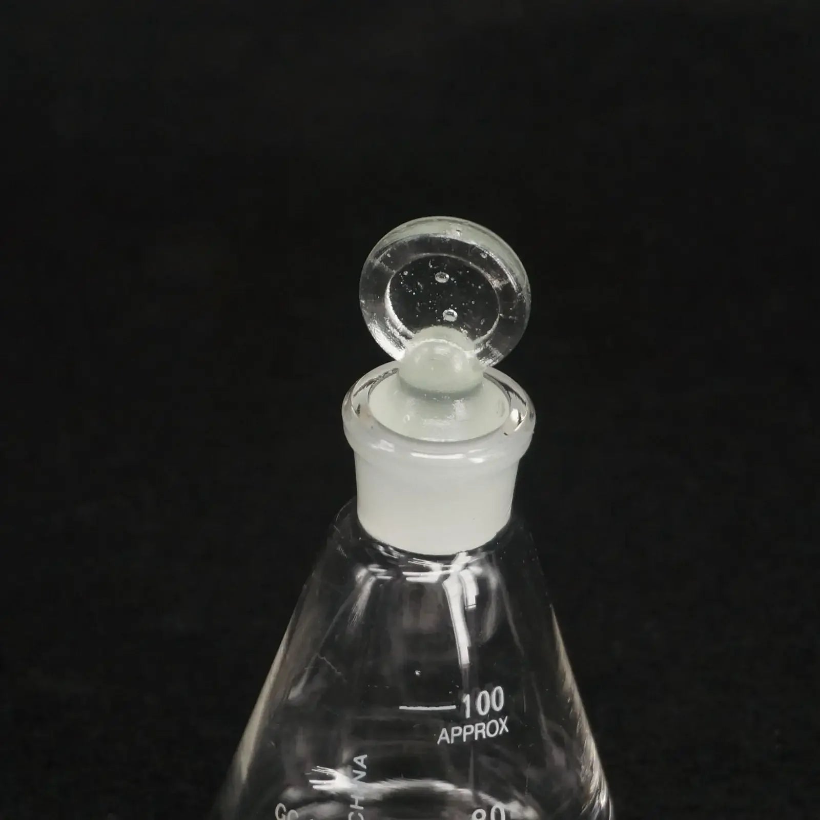 100ml Lab Borosilicate Glass Erlenmeyer Conical Flask with Ground-in Stopper - KiwisLove