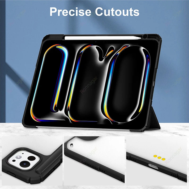 Smart Case for iPad Air 11 inch M2 M3 2025 2024 A16 11th Air 5th 4th Gen Pro11 13 M4 M2 Air 13 M2 M3 iPad 10th 9th 8 7 10.2 10.5 - KiwisLove