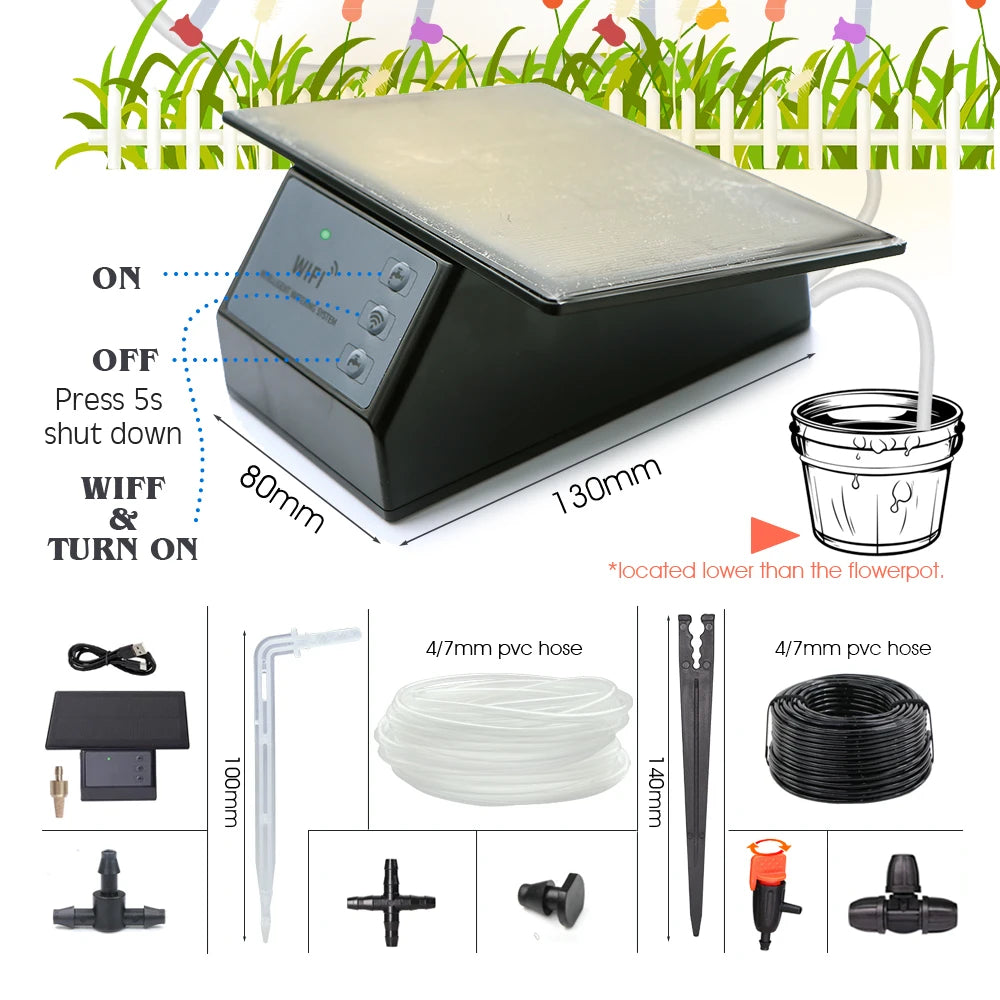 The New Wireless Smart Drip Irrigation System Remote Control Outdoor Watering is available for Garden Plants Watering. Irrigatio
