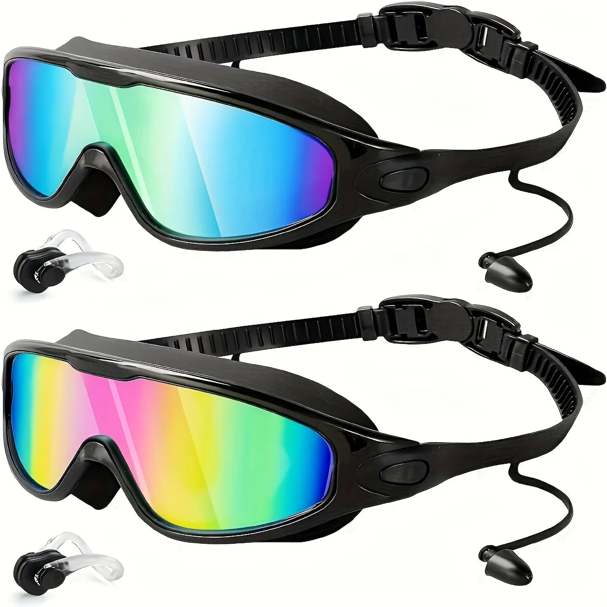 Adult Electroplated Swim Goggles Uv Protection Waterproof High-Definition Large Frame Swimming Goggles For Women Men Swimming