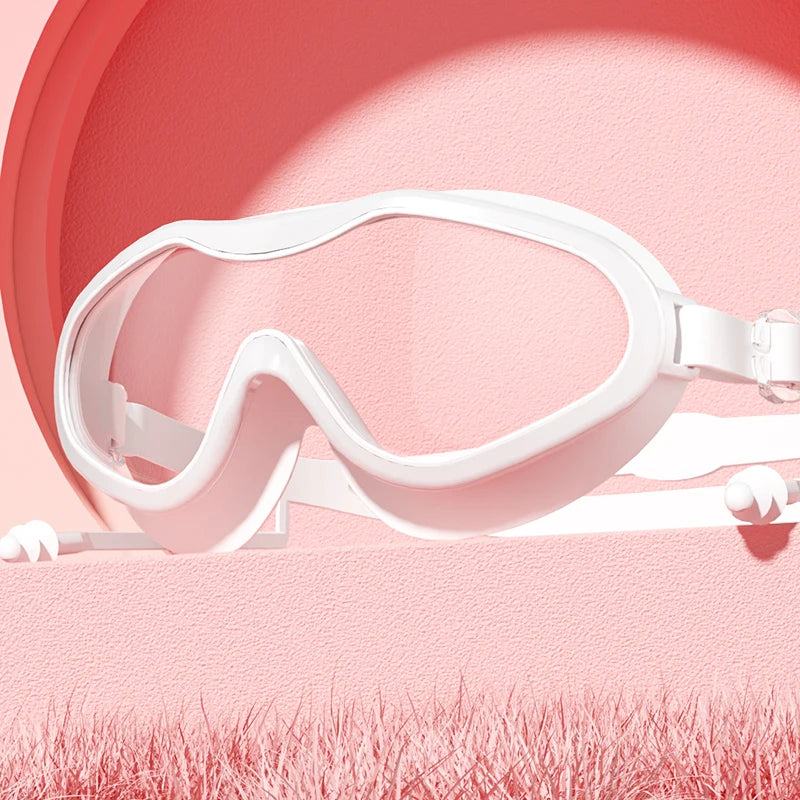 Swimming goggles with large frame, high-definition waterproof, anti fog, electroplated, anti UV, suitable for both men and women