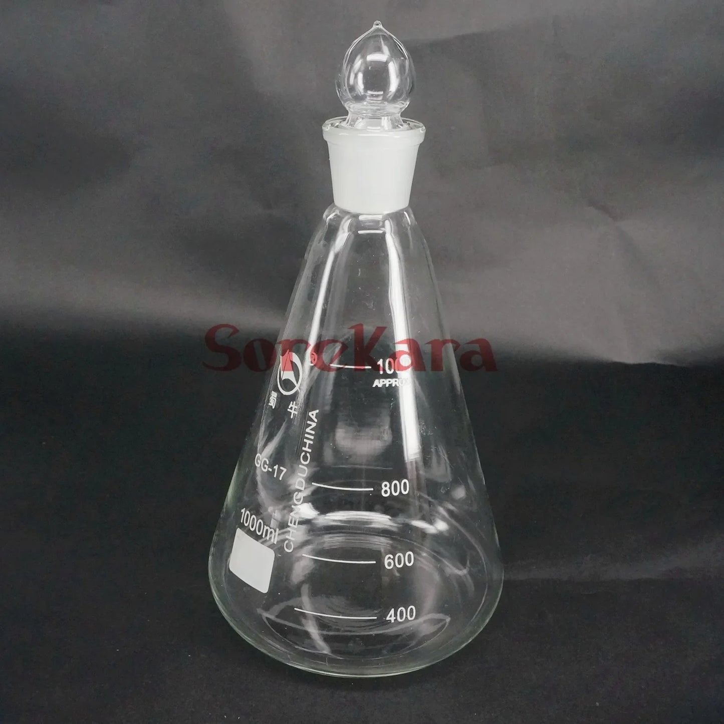 1000ml Borosilicate Glass Conical Erlenmeyer Flask with Stopper For Chemistry Laboratory - KiwisLove