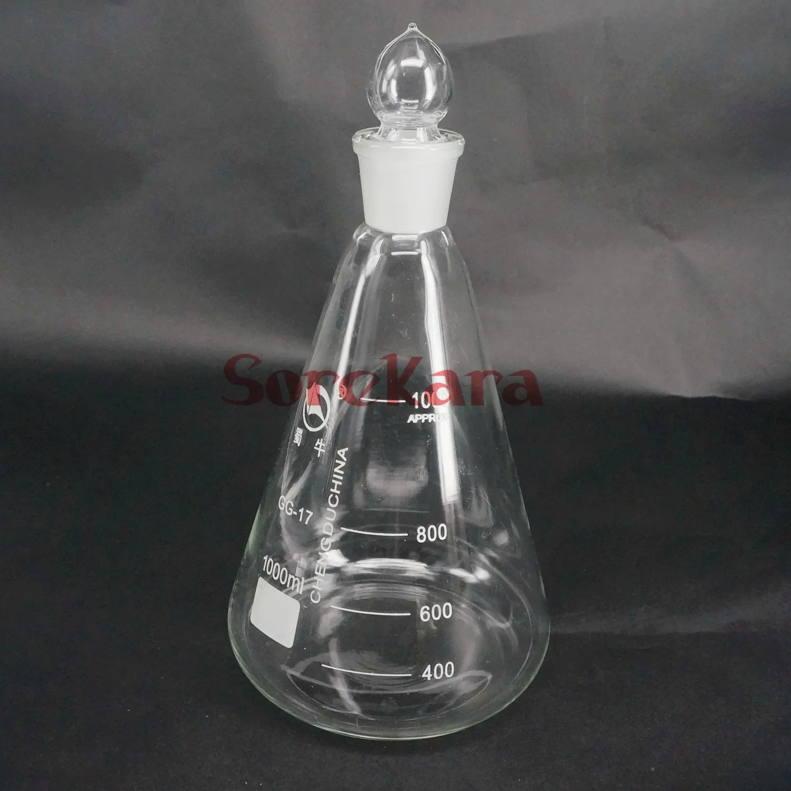 1000ml Borosilicate Glass Conical Erlenmeyer Flask with Stopper For Chemistry Laboratory - KiwisLove