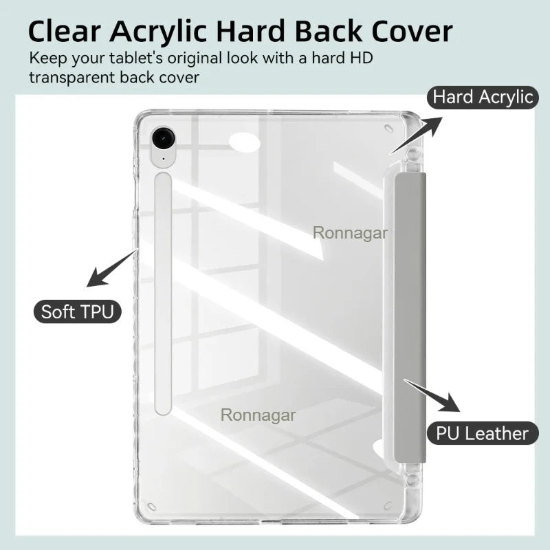 Y Fold Case for Samsung Galaxy Tab S10 FE+ Plus 13.1 inch 2025 SM-X620/X626 S7 S8 S9 11'' S10 FE 10.9'' S7+ S8+ S9+ 12.4'' Case