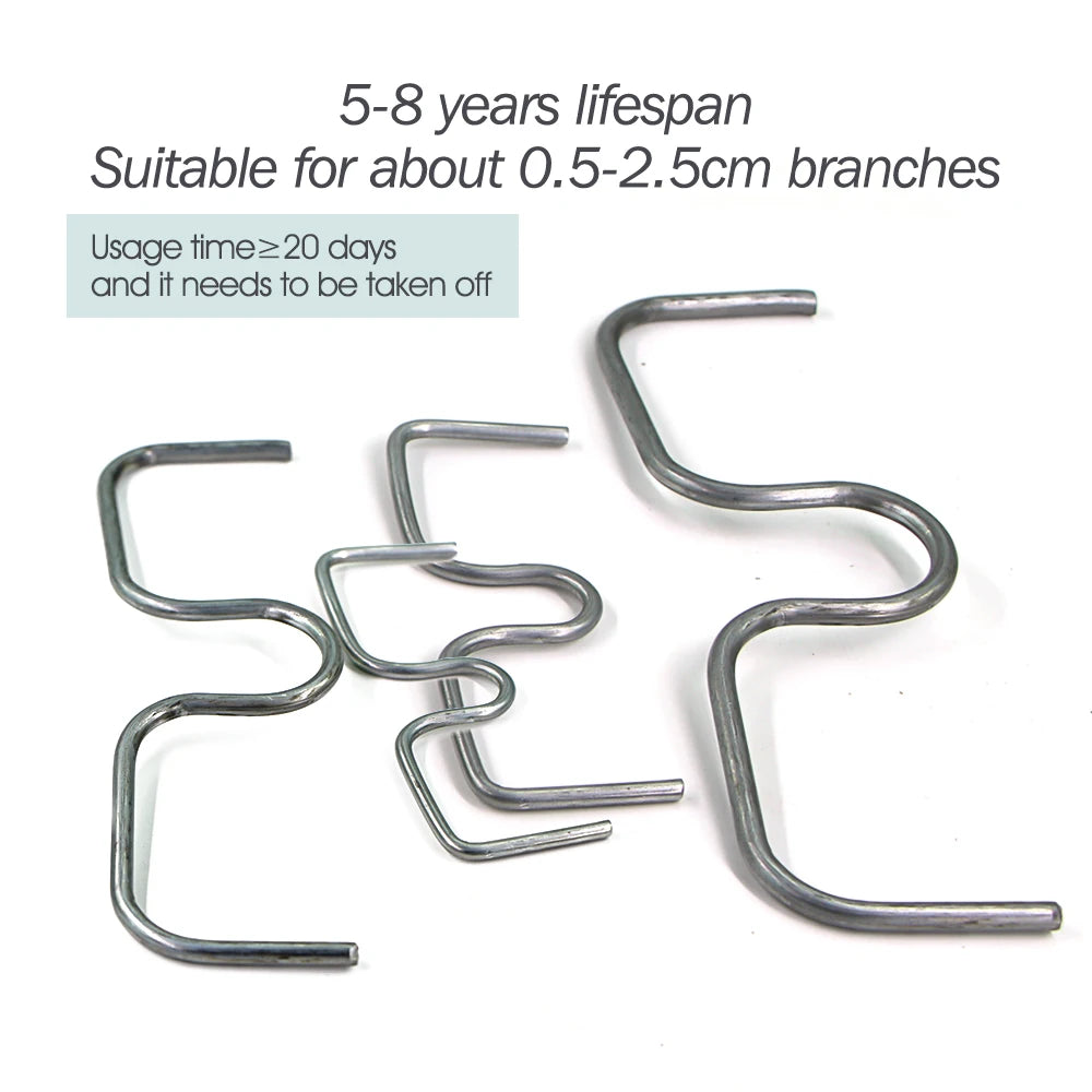 10Pcs 8/10/13/18cm M Type Fruit Tree Branches Holder Plant Support Metal Puller Tying Machine Finalizer Gardening Planters Tool