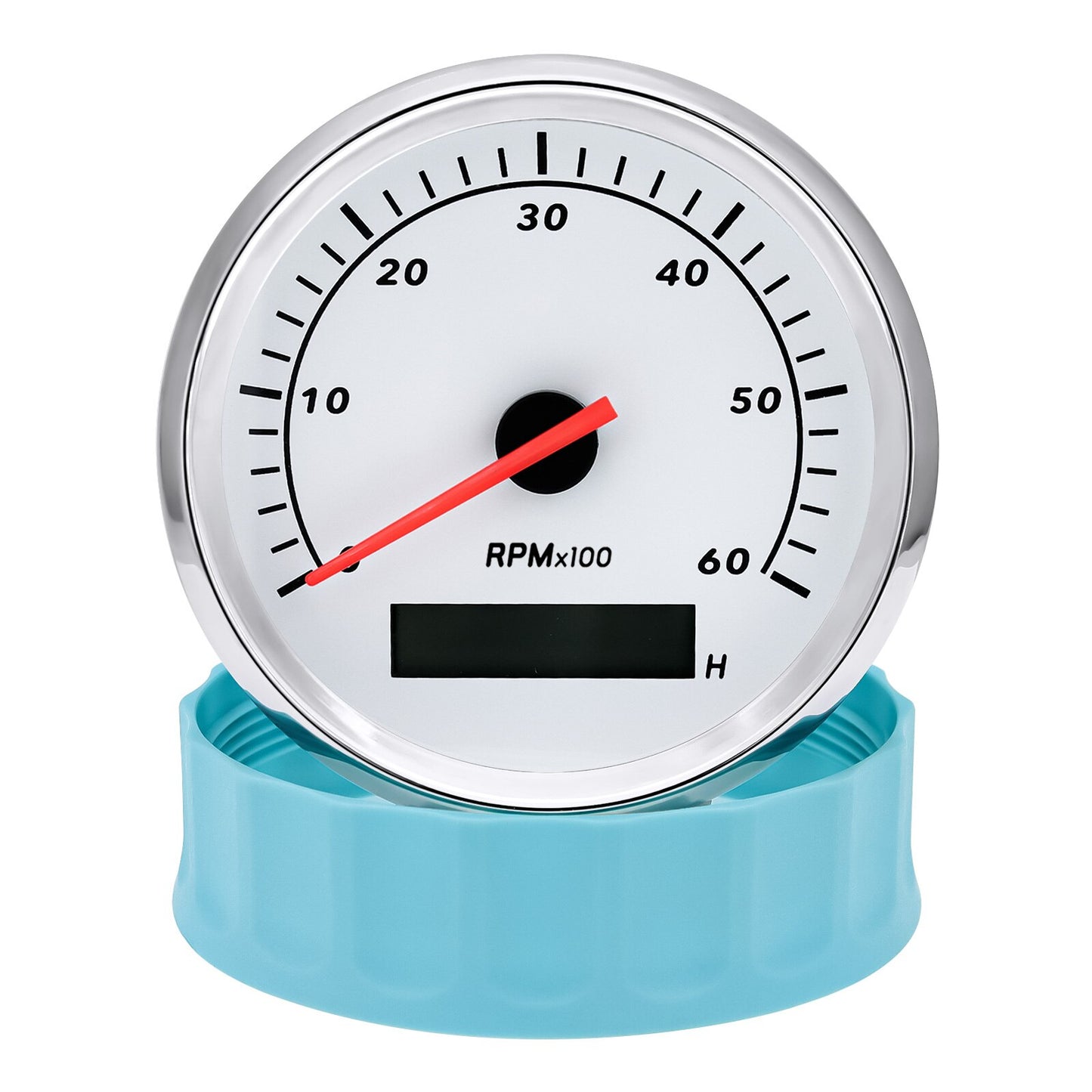 85mm Tacometro Toerenteller 3K/4K/6K/7K/8K Boat Tachometer Diesel Engine Tacho Gauge Hourmeter RPM Sensor Blue / White Shell - KiwisLove