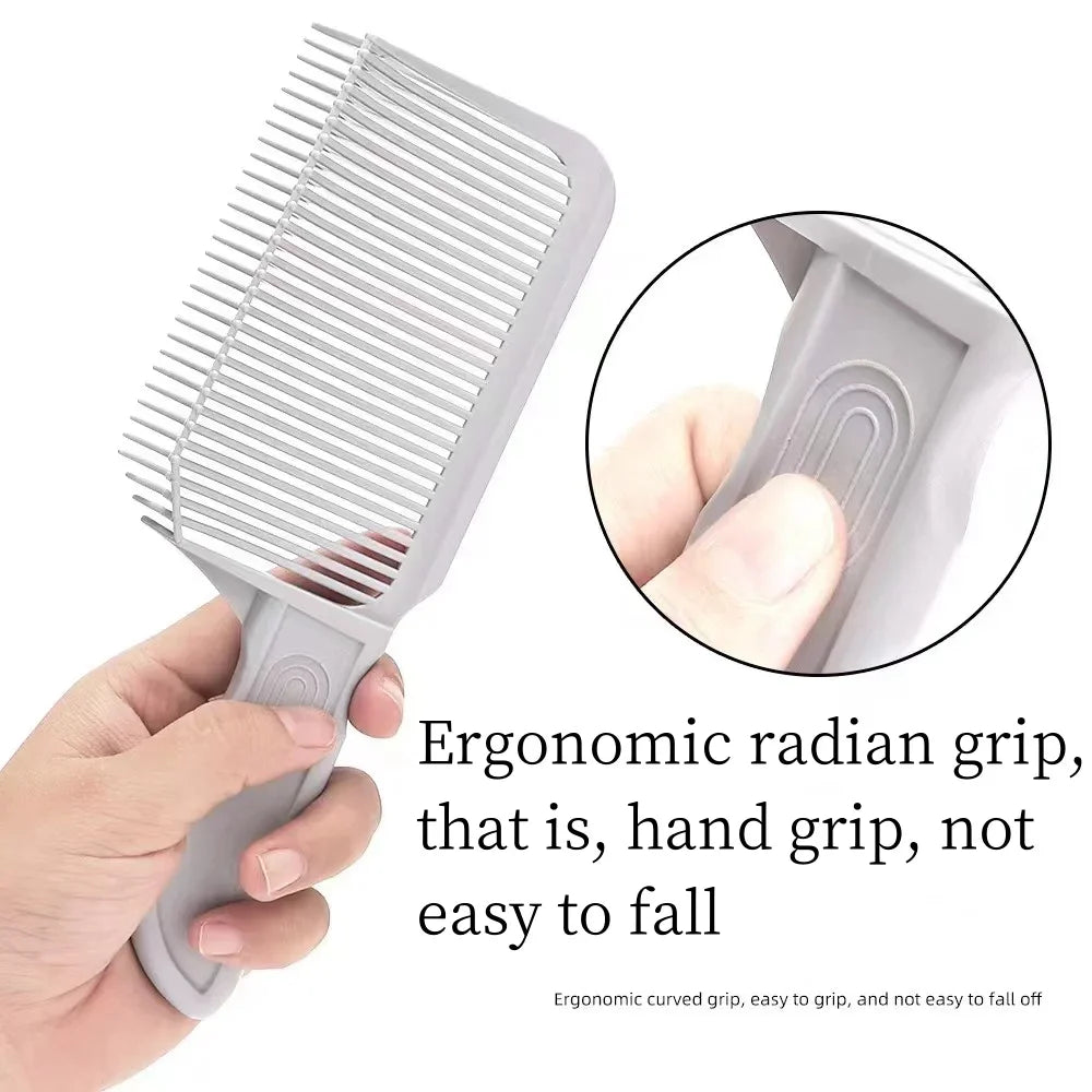 1pcs Hair Combs Blending Fades Comb Men Styling Arc Flat Comb Supplies Utility  Positioning Get A Haircut Styling Tools - KiwisLove