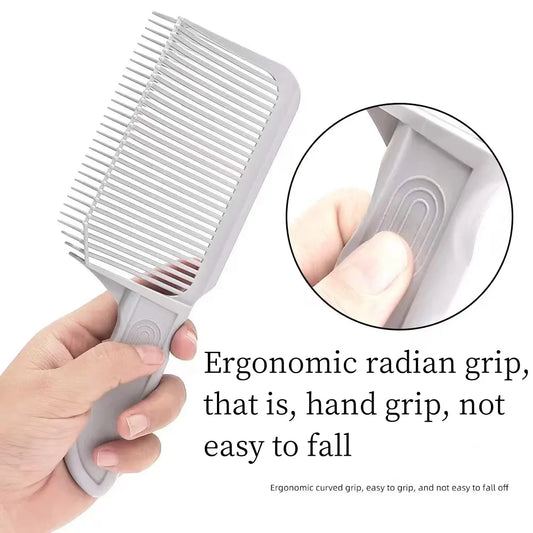 1pcs Hair Combs Blending Fades Comb Men Styling Arc Flat Comb Supplies Utility  Positioning Get A Haircut Styling Tools - KiwisLove
