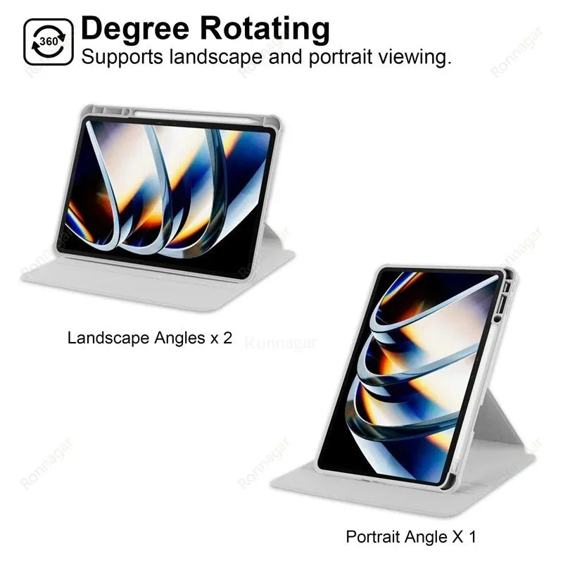 With Pencil Holder Case for Infinix Xpad 11 Inch 2024 360 Rotating Acrylic Funda for Infinix X Pad 11inch Tablet Case Flip Coque