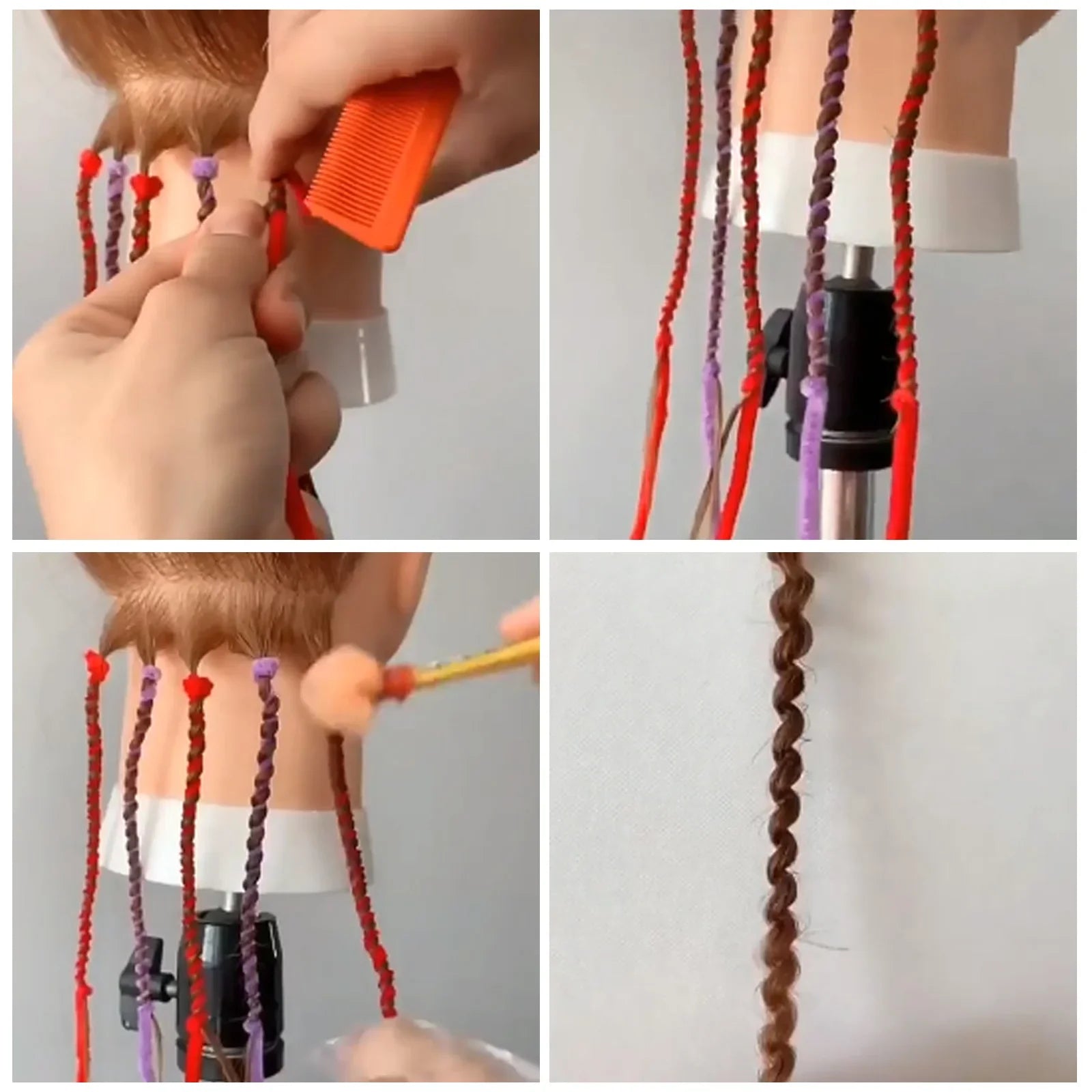 20pcs/pack Afro Hair Perm Rods Small Wavy Fluffy Corn Perm Rollers Curlers Bar Wild Curly Hair Maker Tools Beauty - KiwisLove