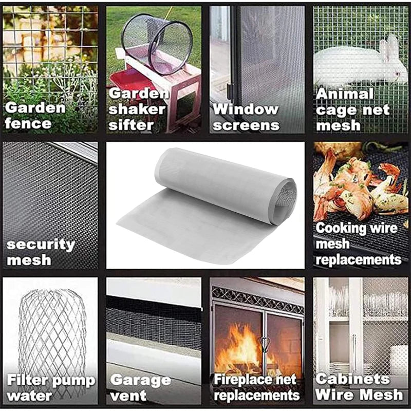 1pcs  4/5/8/20/30/40-500 Mesh 304 Stainless steel filter screen Woven Wire High Quality Stainless Steel Screening Filter Sheet