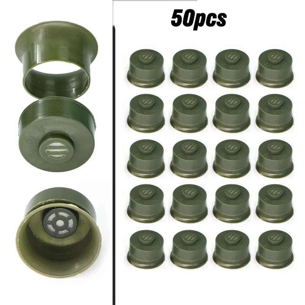 20/50pcs Mushroom Spawn Grow Bag Filter Cover Sealable Double Sleeve Lock Ring Cap for Agaric Spawn Culture Planting  Pouch Tool