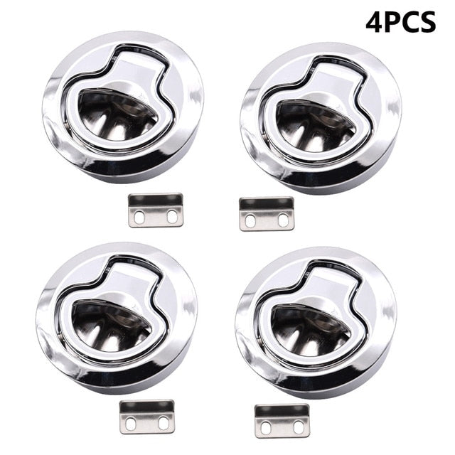 1/2/4pcs RV Boat 2 inch/50mm Flush Door Pull Hatch Slam Latch Marine Deck Cabinet Hardware for RV Yacht Latch - KiwisLove