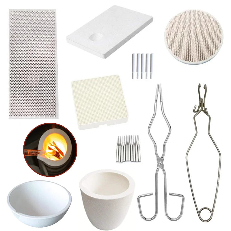 Quartz Melting Crucible Welding Melting Casting Kit Insulating Fire Brick Honeycomb Ceramic Soldering Board for Jewelry Making