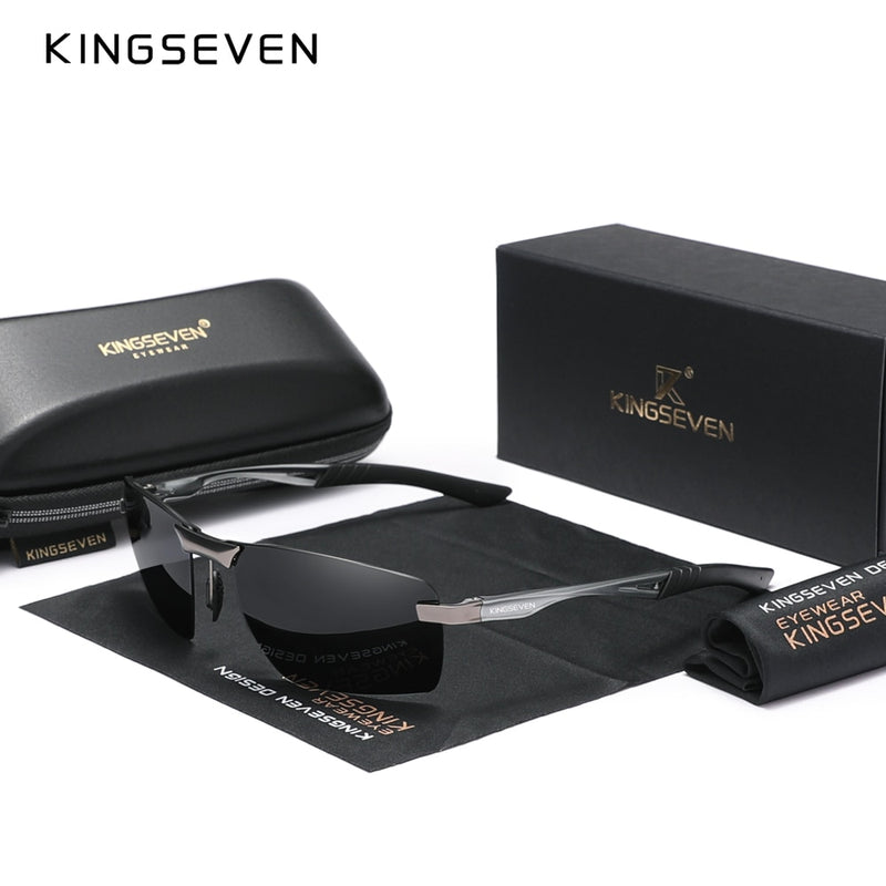 KINGSEVEN 2023 New Men's Polarized Sunglasses Aluminum Frame UV400 Sun Glasses Male Eyewear Driving Glasses - KiwisLove