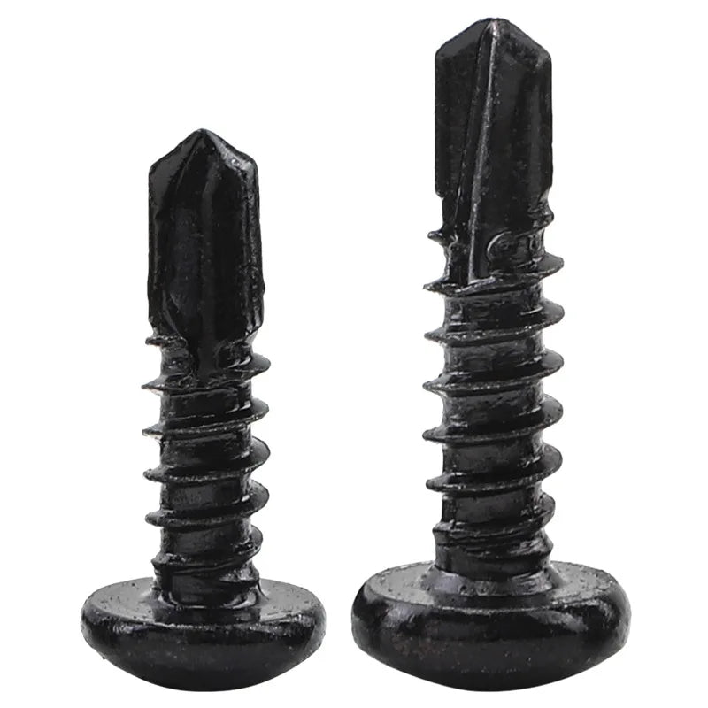 20/30pcs Phillips Round Head Self Drilling Screw Black Zinc Stainless Steel M4.2 M4.8 #8 Pan Head Tapping Screw for Sheet Metal