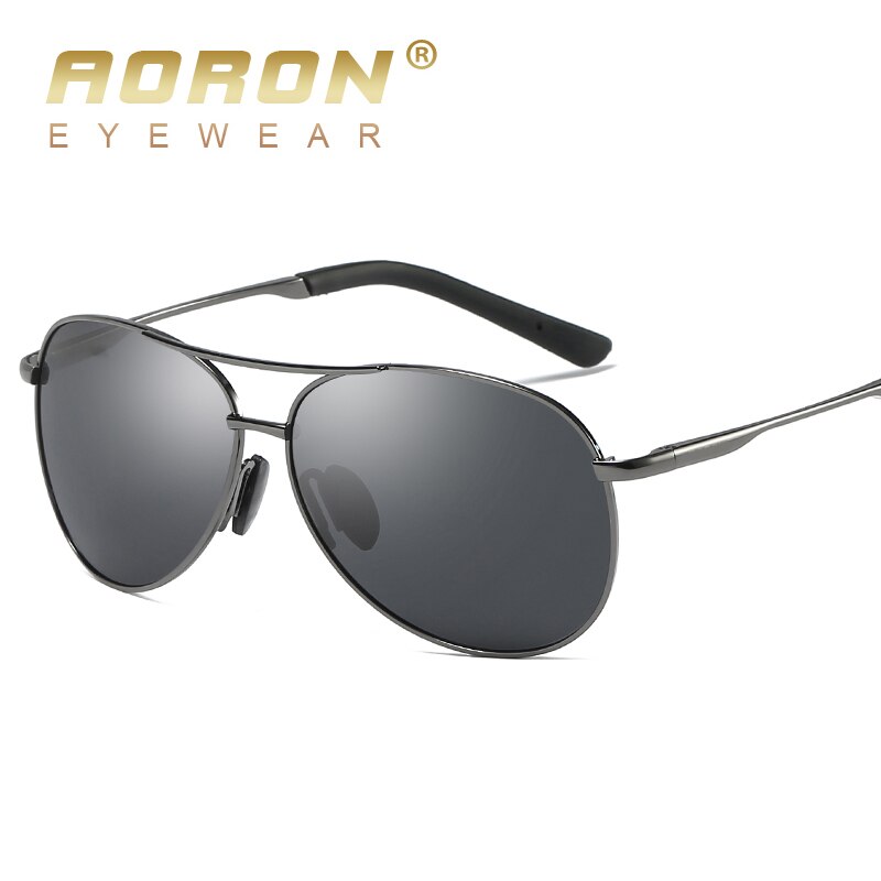 AORON New Polarized Men Sunglasses Classic Pilot Driving Sun Glasses Metal Frame Mirror Lens Sunglasses Men/Women - KiwisLove