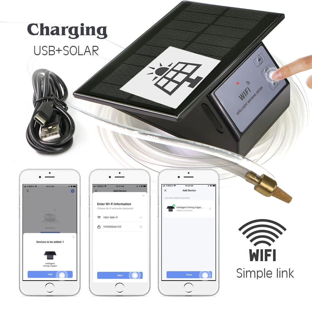 The New Wireless Smart Drip Irrigation System Remote Control Outdoor Watering is available for Garden Plants Watering. Irrigatio