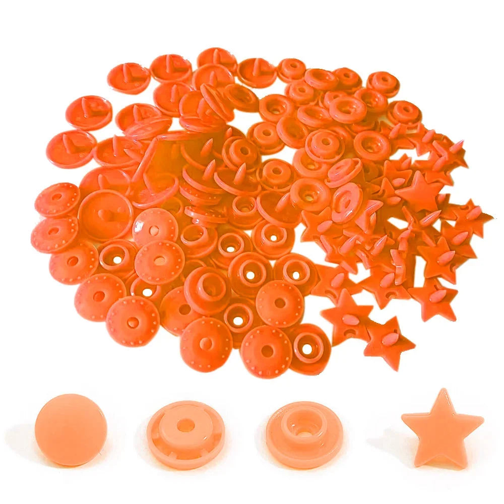 25-100sets Star Shape T5 Plastic Snap Buttons For Clothing DIY Garment Press Stud Fasteners Used to diapers/Bibs/Bags/Folder/