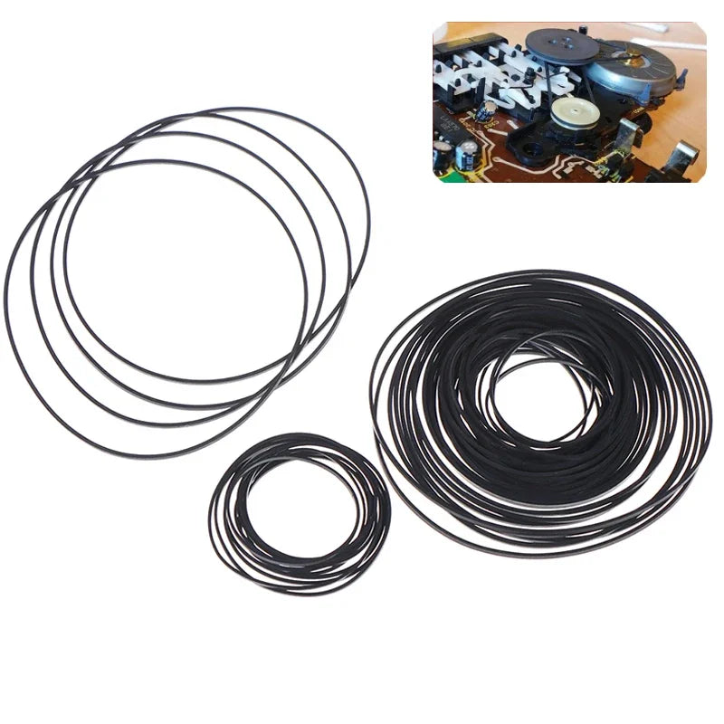 30-120Pc 26-135mm Universal Mix Cassette Tape Machine Belts Assorted Common Belt Pro for Recorders CD-ROM Video Machines Walkman