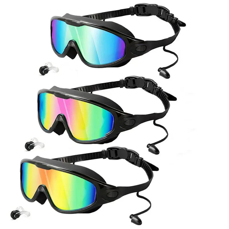 Adult Electroplated Swim Goggles Uv Protection Waterproof High-Definition Large Frame Swimming Goggles For Women Men Swimming