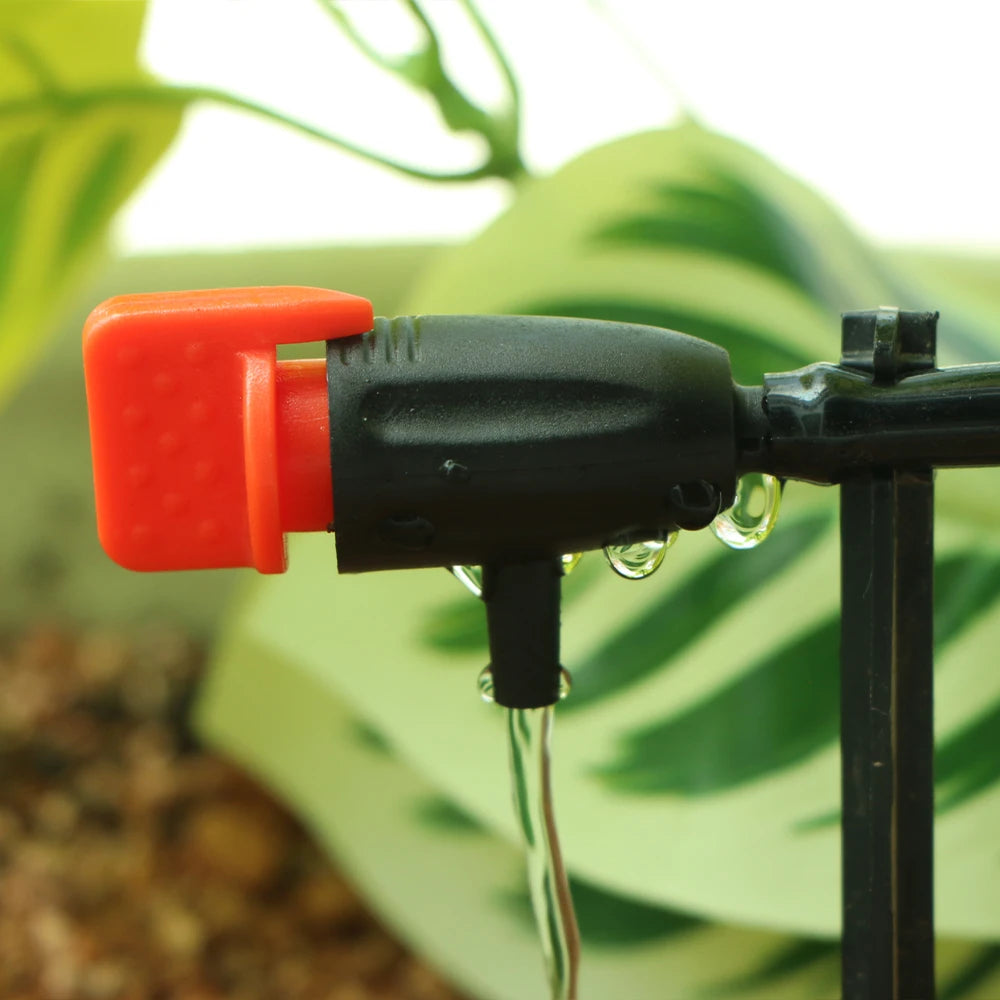 10/20pcs Garden Adjustable Dripper 1/4" Micro Drip Irrigation Emitter for Bonsai Potted Lawn 4/7mm Watering Hose Sprinklers Tool