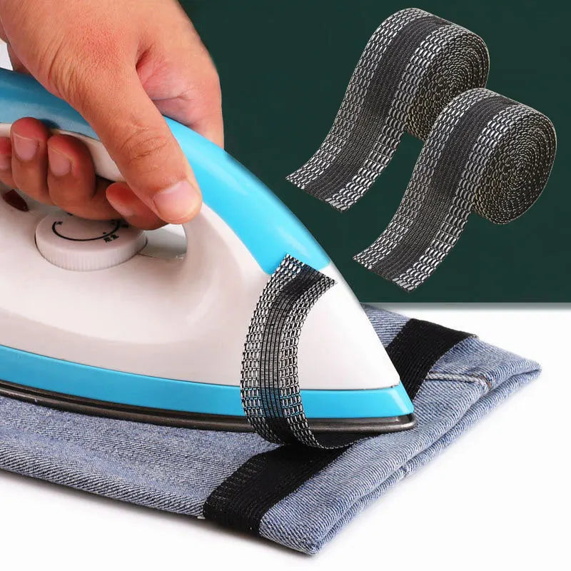 NZ Stock DIY Sewing Fabric Self-Adhesive Pants Paste Iron on Pants Edge Shorten Repair Pants for Jean Clothing and Jean Pants Apparel