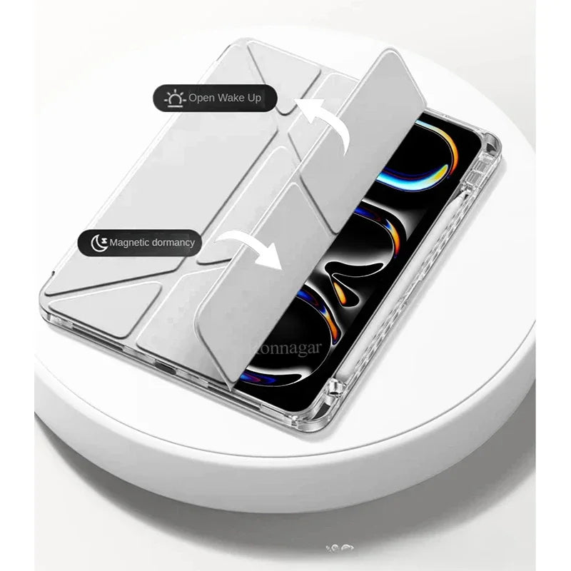 Y Fold Magnetic Case For iPad A16 2025 Air5 Air4 iPad Air11 13 M3 M2 M4 M5 Pro11 13 12.9 10th 9th 8th 6th 5th 10.9 10.5 10.2 9.7