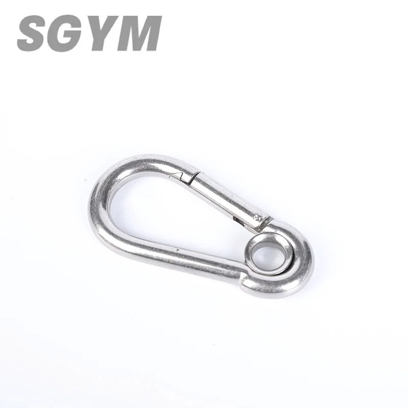 M4 M5 M6 M8 M10 304 Stainless Steel Spring Snap Carabiner Quick Link With Hole Ring Hook snap shackle Chain Fastener Hook