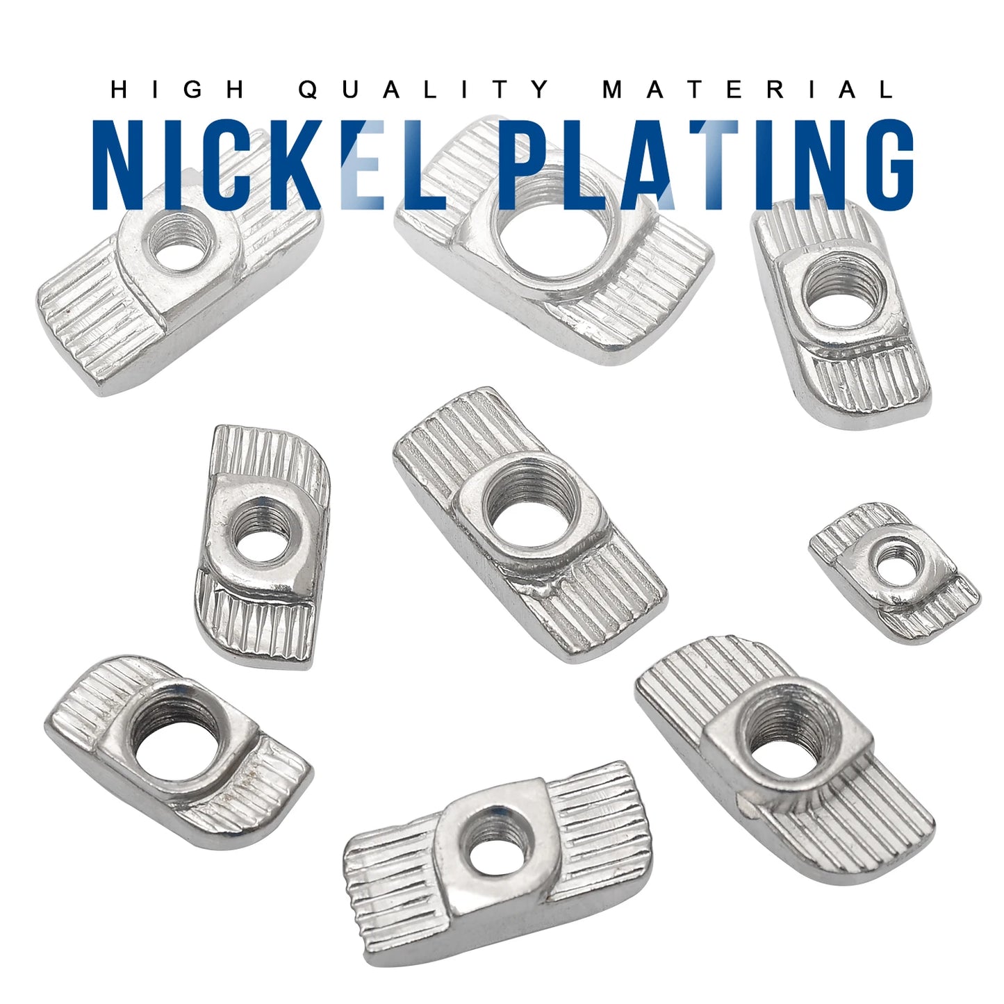 NINDEJIN 96pcs T nut Set M3 M4 M5 M6 M8 Hammer Head T-slot Nut Kit Sliding t-nut for 2020 3030 4040 Aluminum Profile Fasteners