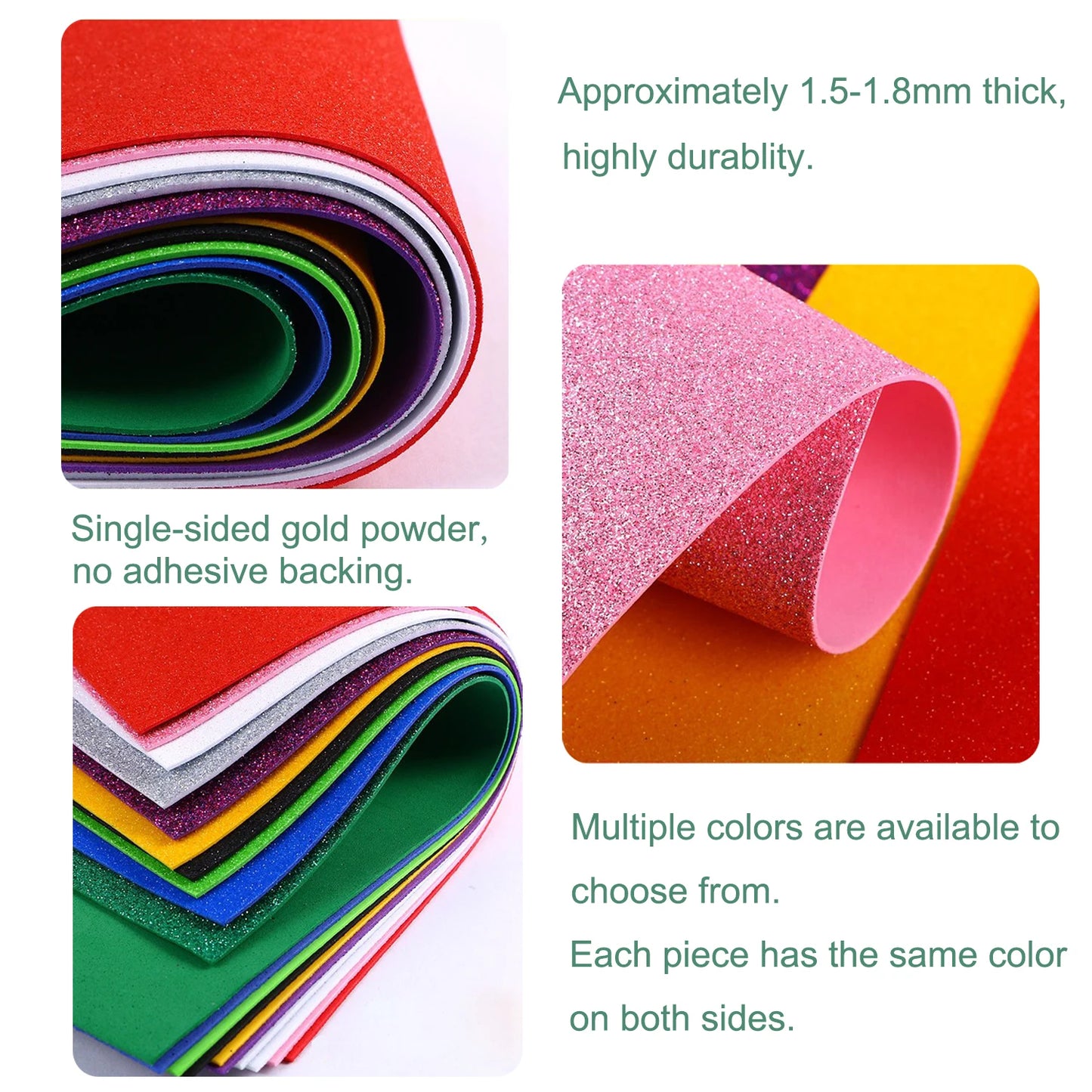 1pcs DIY Sparkle Foam Paper 40x60cm, Self-Stick Glitter Sheets No Glue Needed, Easy Cut for Kids Crafts & Handmade Projects