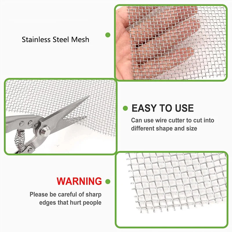 1pcs  4/5/8/20/30/40-500 Mesh 304 Stainless steel filter screen Woven Wire High Quality Stainless Steel Screening Filter Sheet