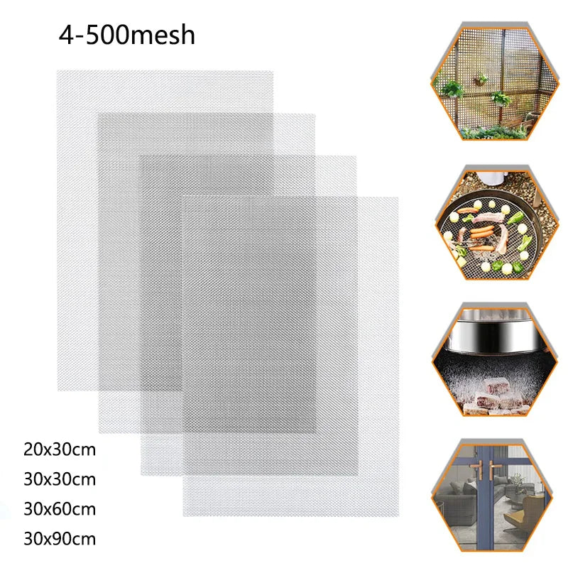 1pcs 4-500Mesh Stainless steel Mesh filter mesh metal front repair fixed mesh filter woven wire sieve plate screen filter
