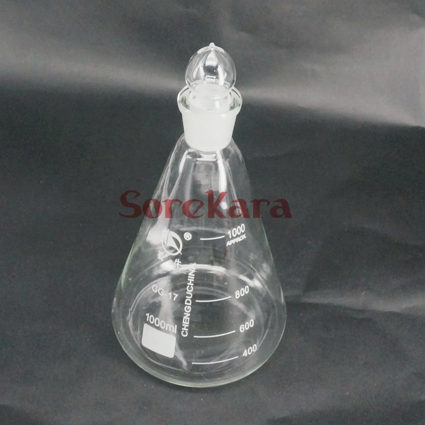 1000ml Borosilicate Glass Conical Erlenmeyer Flask with Stopper For Chemistry Laboratory - KiwisLove