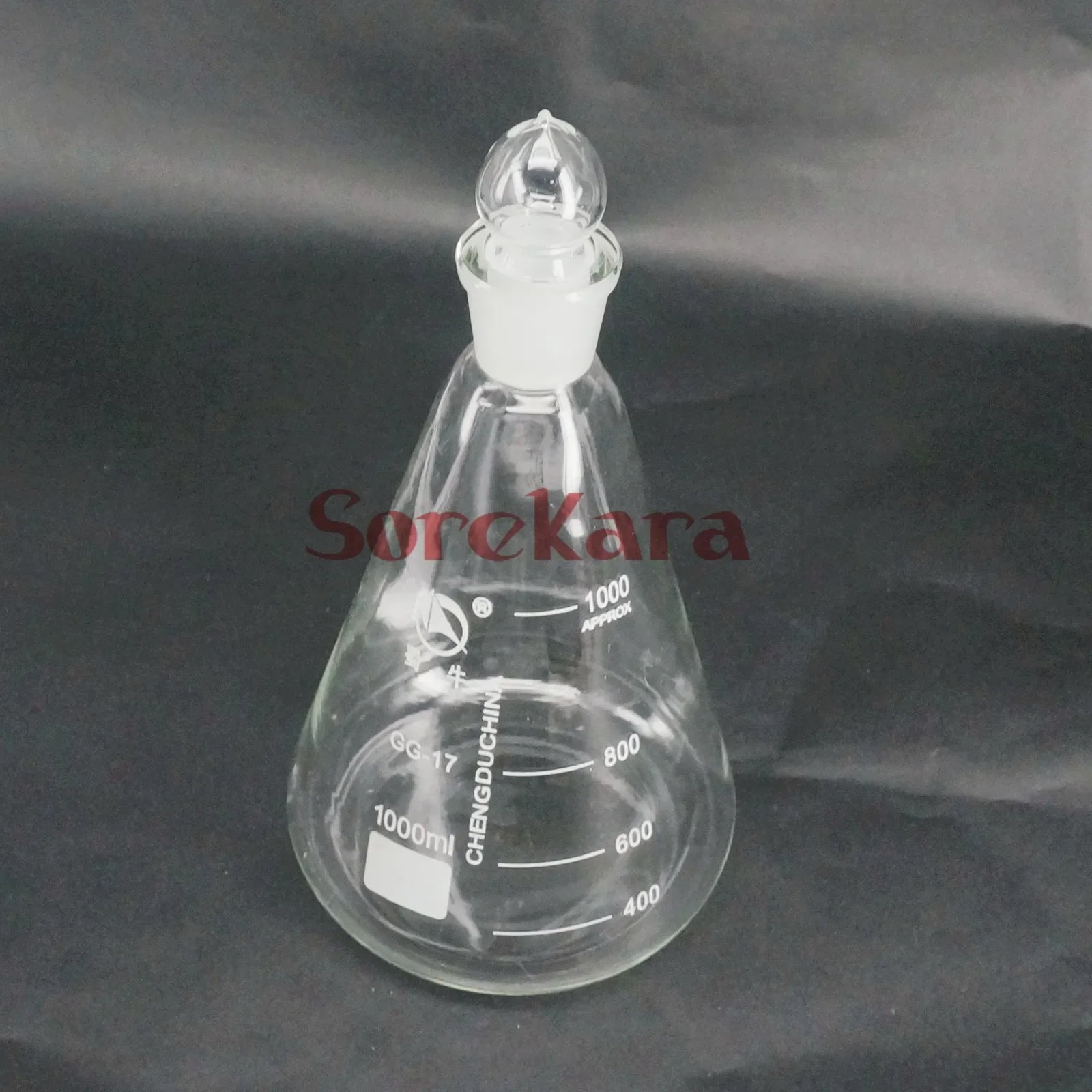 1000ml Borosilicate Glass Conical Erlenmeyer Flask with Stopper For Chemistry Laboratory - KiwisLove