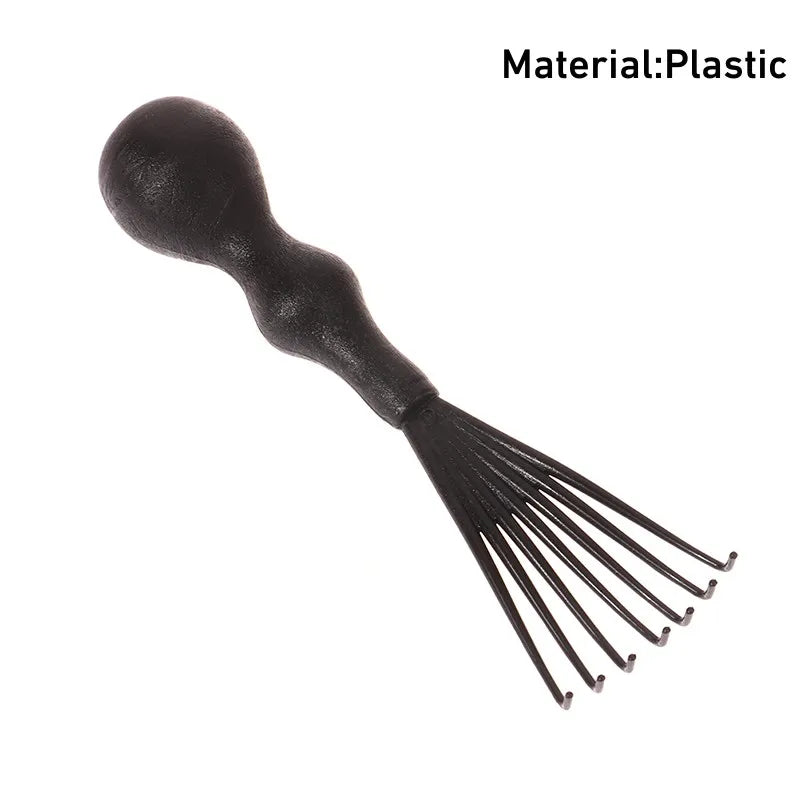 1PCS Wooden Comb Cleaner Delicate Cleaning Removable Hair Brush Comb Cleaner Tool Handle Embeded Tool - KiwisLove