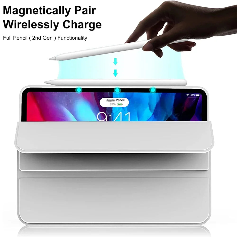 Magnetic Case for iPad Pro11 M4 M2 M1 Case iPad Air11 M3 M2 2025 2024 Air5 4 10th Gen 10.9 A16 11th Tri-fold Case 10.5 10.2 9.7