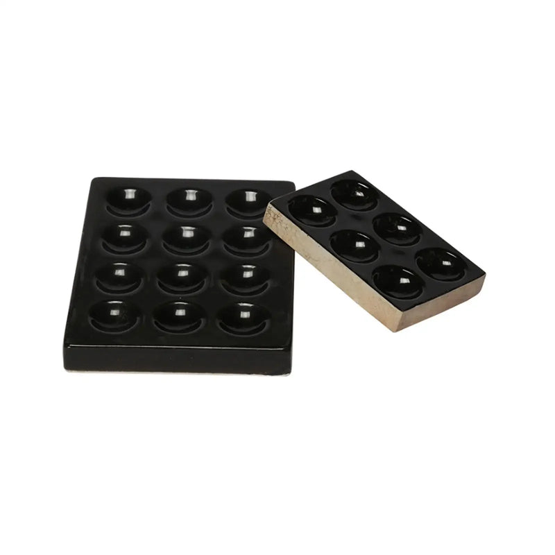 Black 12 Holes Laboratory Porcelain Spotting Tile Reaction Plate Apothecary - KiwisLove