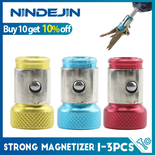 Magnetic Screw Ring Metal Bit Strong Magnetizer Ring Screw Magnetic Holders for 1/4 Inch/ 6.35 mm Screwdriver Powerful Bits - KiwisLove