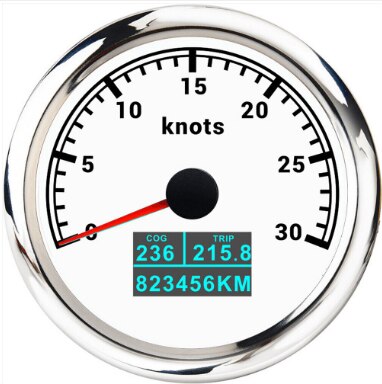 HD 85mm 3 in 1 Car Boat GPS Speedometer Gauge Digital speedometer Motorcycle gps 60km/h 60MPH 60knots Red LED With Antenna - KiwisLove