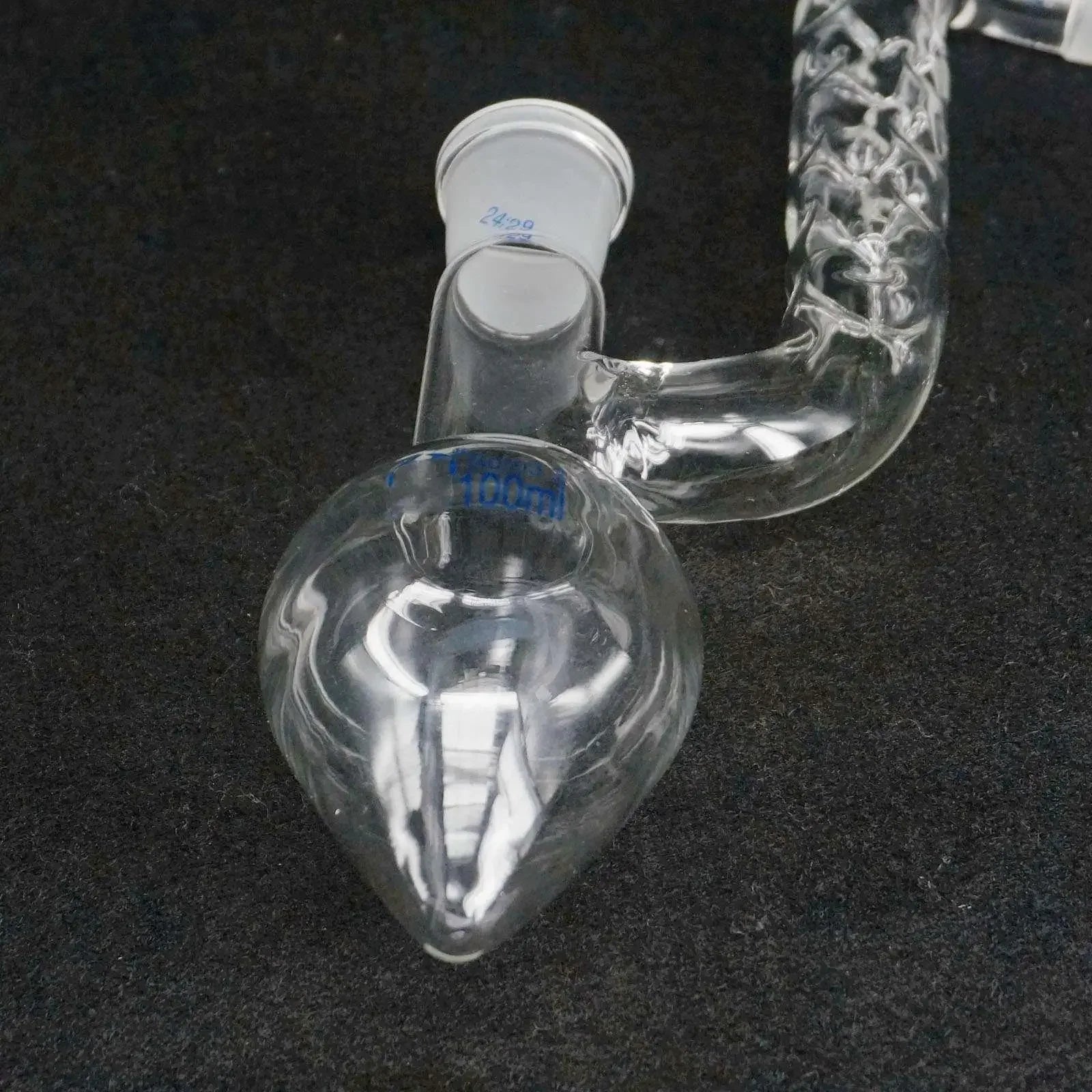 24/29 Joint 100ml Quickfit Flask Pear Vigreux Tube Distillation Fractionating - KiwisLove