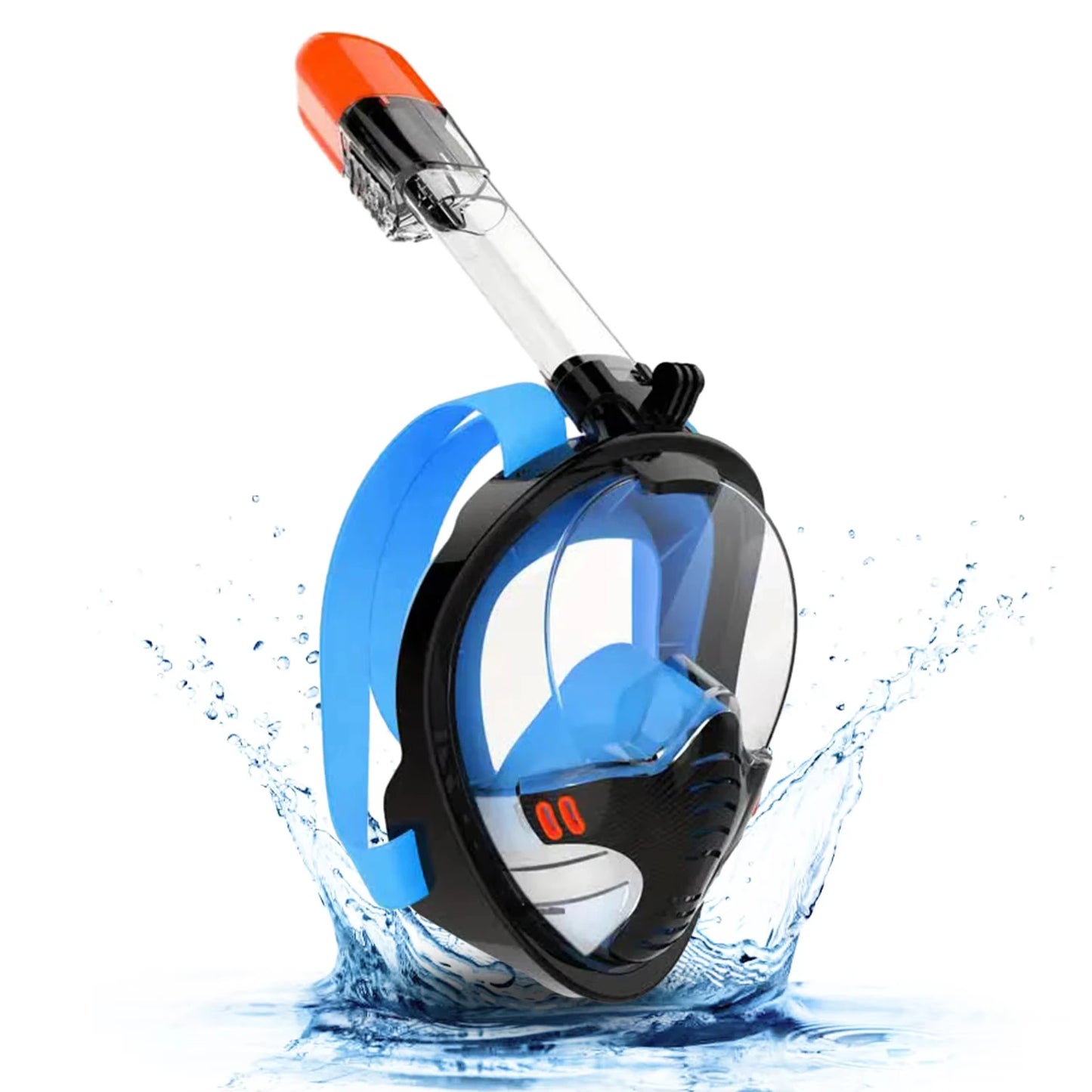 Adults Snorkel Mask Detachable Camera Mount Dry Transparent Breathing System Panoramic View Anti Leak Fog Swim Pool Equipment