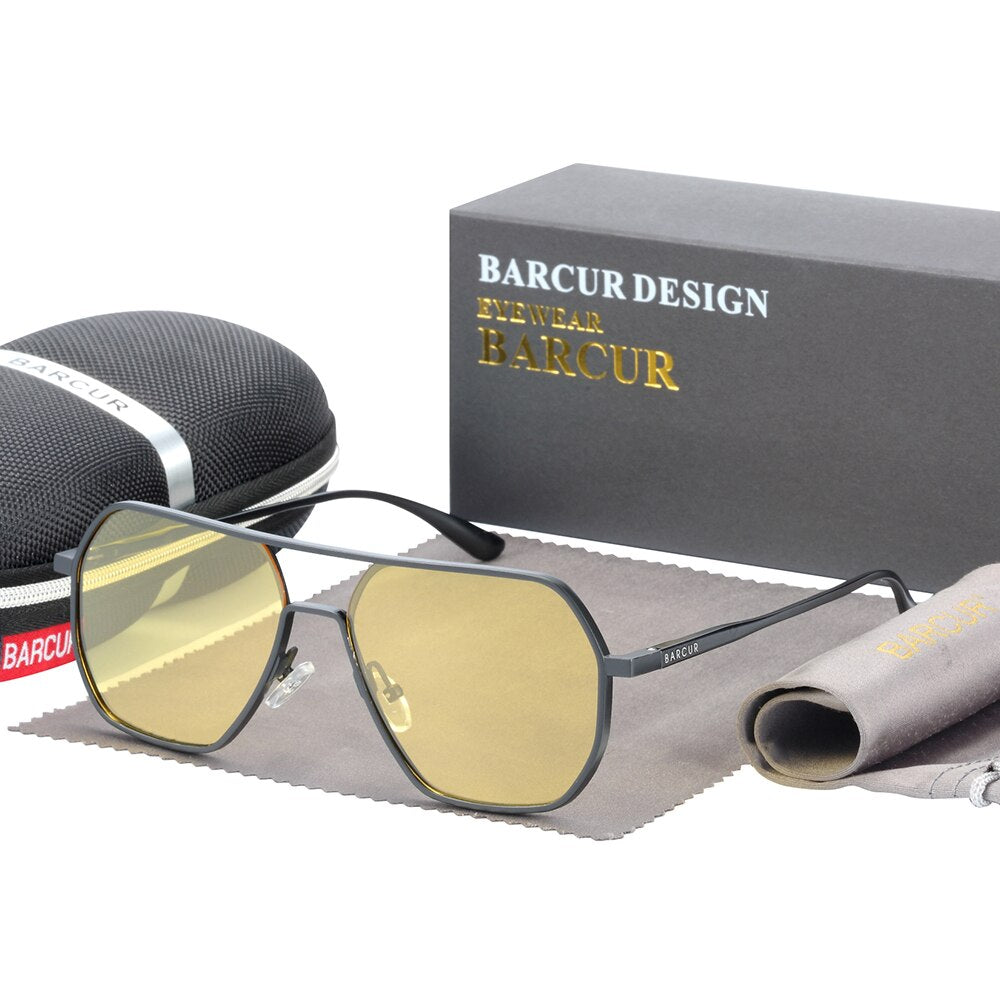 BARCUR Aluminium Magnesium Square  Minimalist  Sunglasses for Men Sun glasses for women oculos - KiwisLove