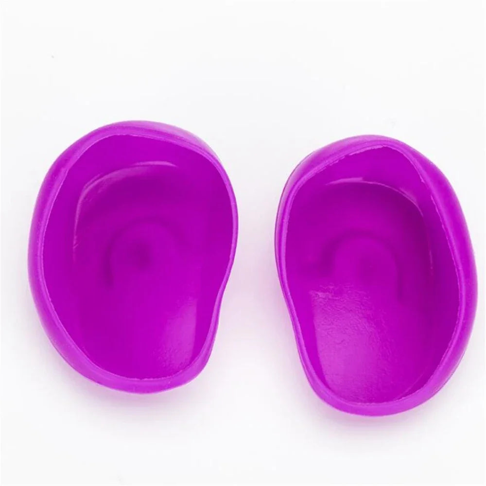 2pcs Silicone Ear Cover Hair Coloring Dyeing Ear Protector Waterproof Shower Ear Shield Earmuffs Caps Salon Styling Accessories - KiwisLove