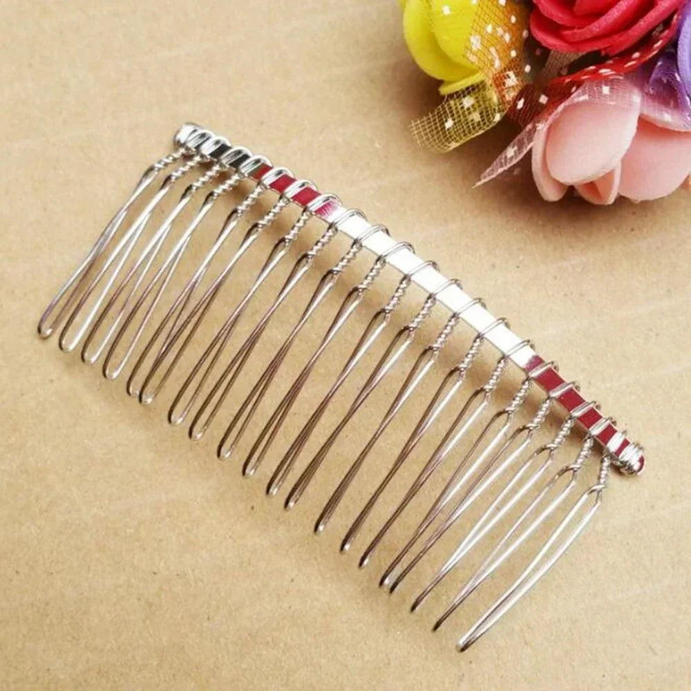 10Pcs 20 Teeth DIY Metal Hair Comb Claw Hairpins for Wedding Jewelry Making Findings Handmade Comb Base Bridal Accessories - KiwisLove