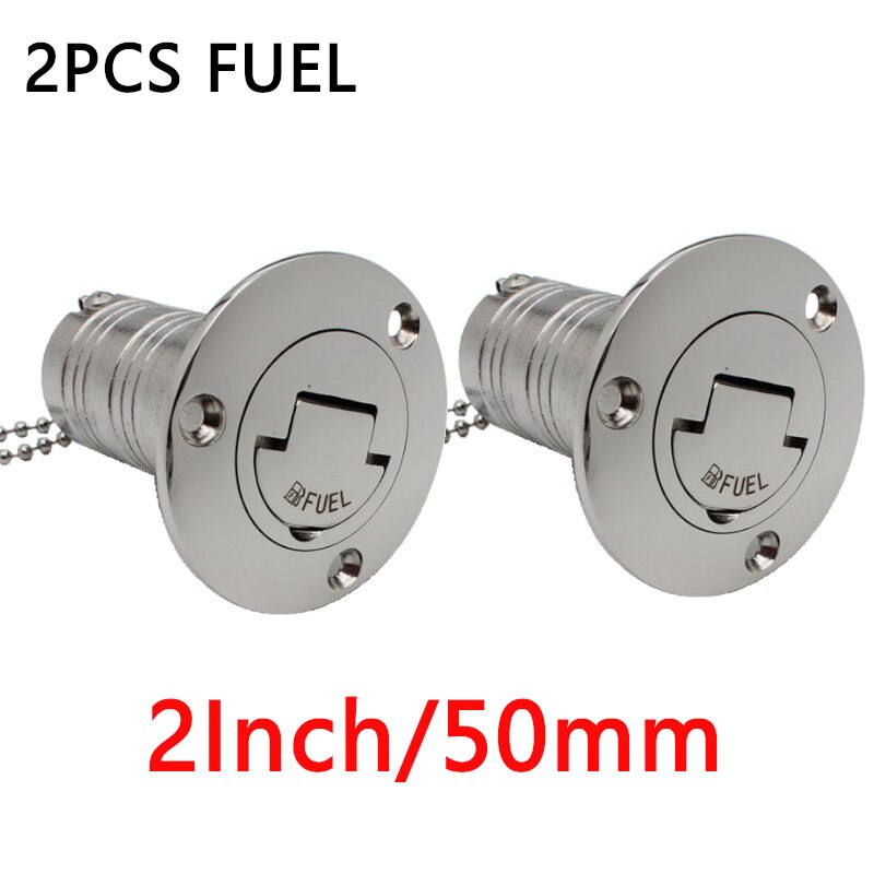 HD 38mm 50mm 2Inch Deck Filler 316 Stainless Steel DIESEL WASTE FUEL WATER WASTE Keyless Cap Marine Boat Accessories 1/2 PCS - KiwisLove