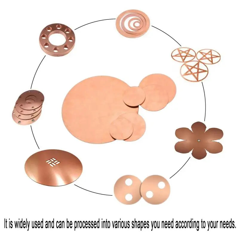 1/2pcs T2 Pure Copper Round Plate Circular Sheet Thick 0.1mm - 5mm copper disc diameter 30mm 31mm 32mm 33mm 34mm 35mm-50mm