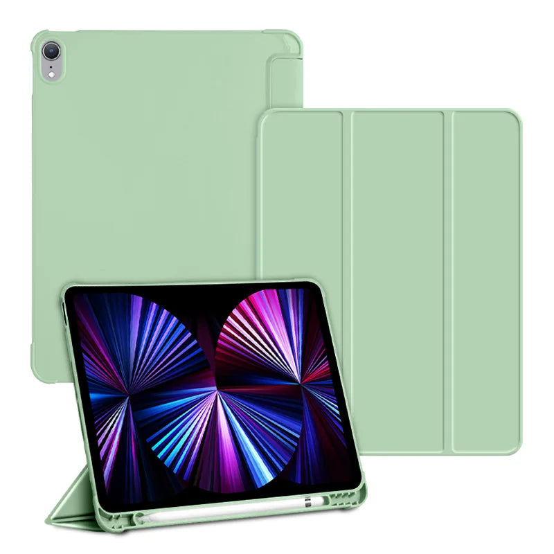 With Pencil Holder Case for iPad Air11 inch 2025 2024 A16 11th 10th 9th 8th 7th 10.2 inch Air5 4 10.9 Pro11 M4 Auto Sleep Wake