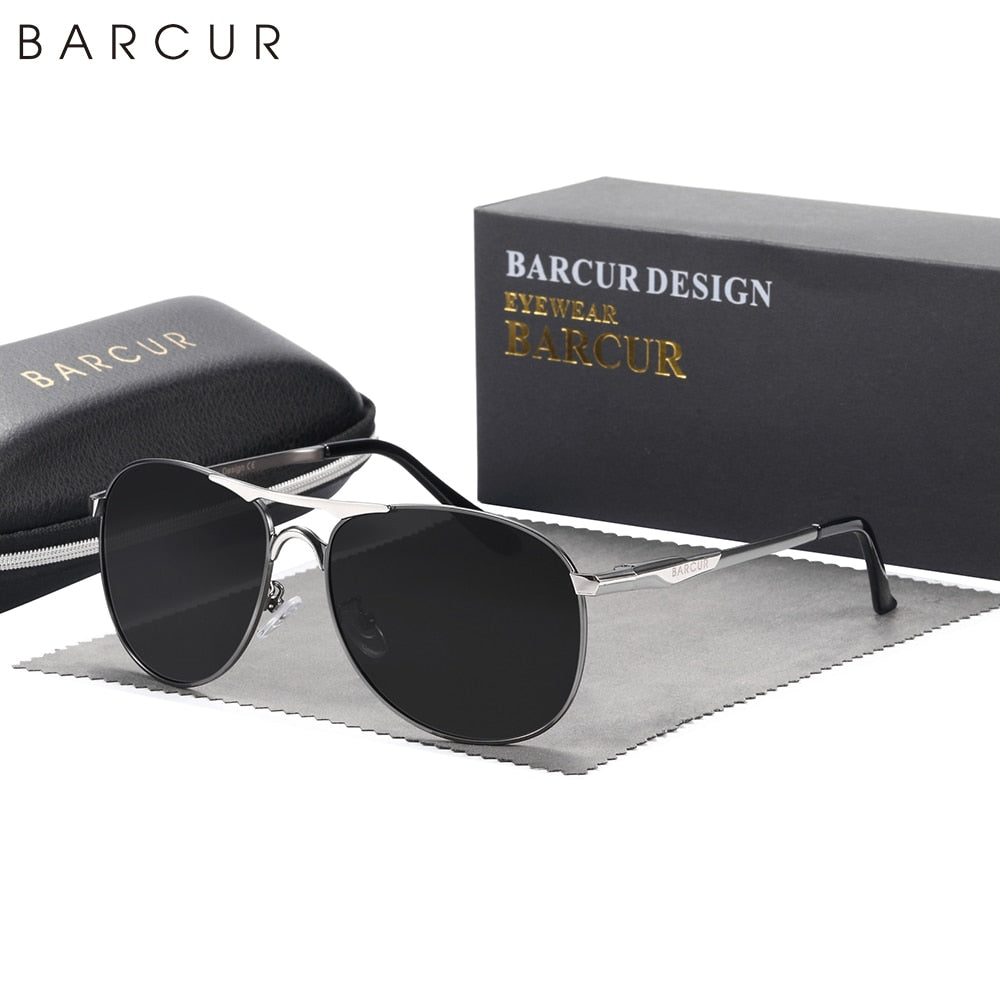 BARCUR Brand Design Sunglasses High Quality Men Polarized Sun Glasses Driving Mens Sun Glasses UV400 - KiwisLove