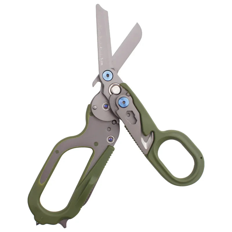 Multifunction Scissors XIAOTREE For Raptors First Aid Expert Tactical Folding Scissors Outdoor Survival Tool Combination Gadget